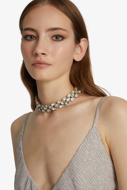 Women Ermanno Scervino Argento Crystal-Adorned Choker 424R178