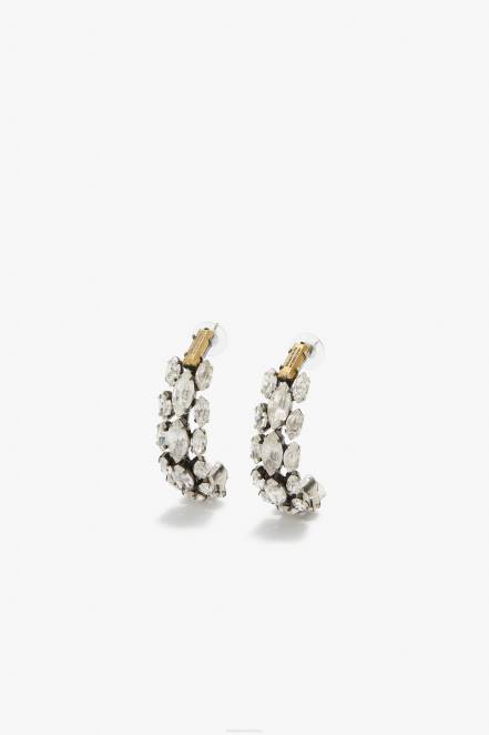 Women Ermanno Scervino Argento Crystal-Adorned Earrings 424R177