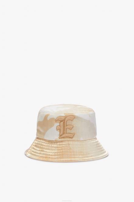 Women Ermanno Scervino Beige Camouflage Bucket Hat 424R206