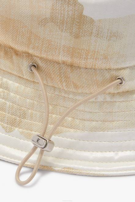 Women Ermanno Scervino Beige Camouflage Bucket Hat 424R206