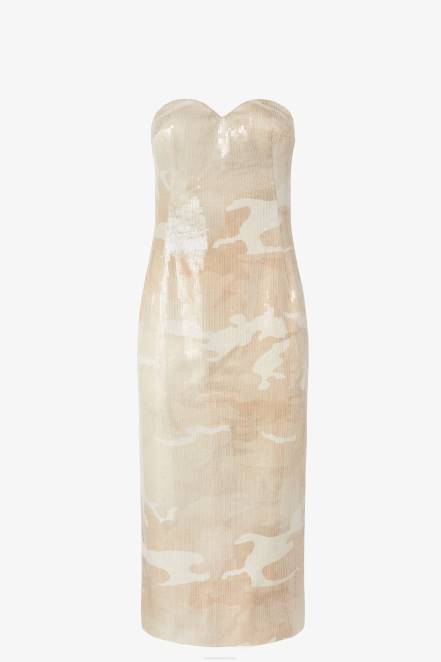 Women Ermanno Scervino Beige Camouflage Bustier Dress 424R2