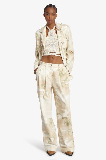Women Ermanno Scervino Beige Camouflage Jacket 424R23