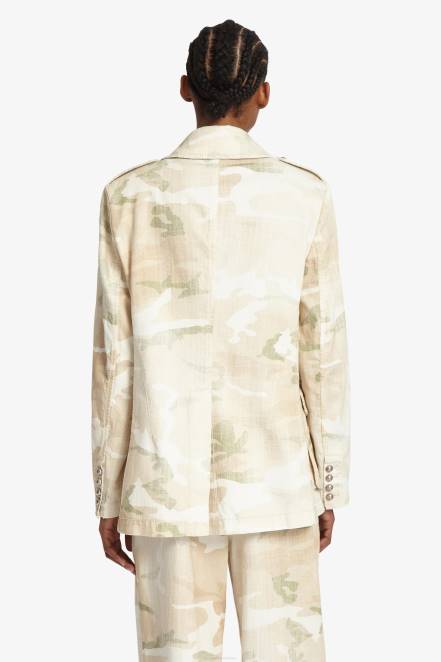 Women Ermanno Scervino Beige Camouflage Jacket 424R23