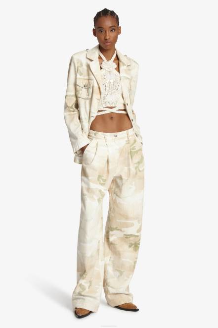Women Ermanno Scervino Beige Light Camouflage Jeans 424R104