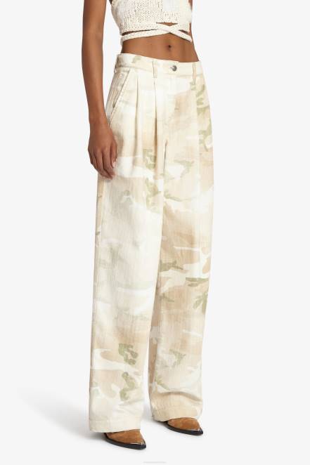 Women Ermanno Scervino Beige Light Camouflage Jeans 424R104