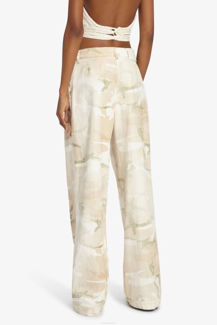 Women Ermanno Scervino Beige Light Camouflage Jeans 424R104