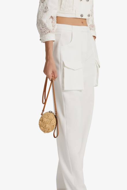 Women Ermanno Scervino Beige Raffia Boom Boom Bag 424R143