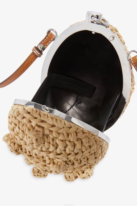 Women Ermanno Scervino Beige Raffia Boom Boom Bag 424R143