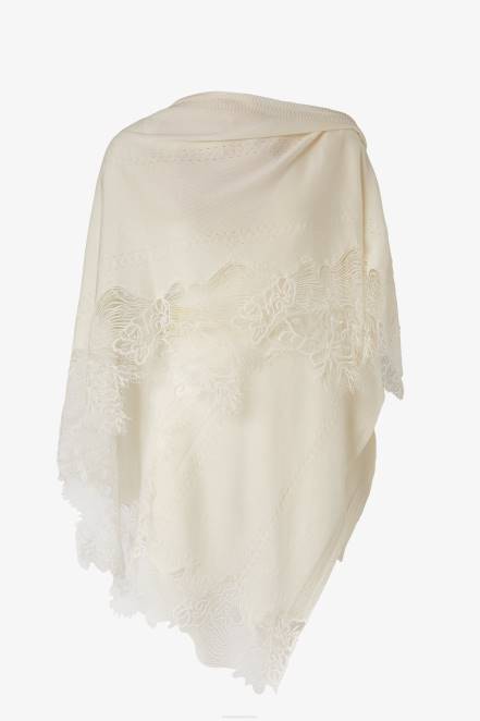 Women Ermanno Scervino Bianco Lace-Detailed Stole 424R211