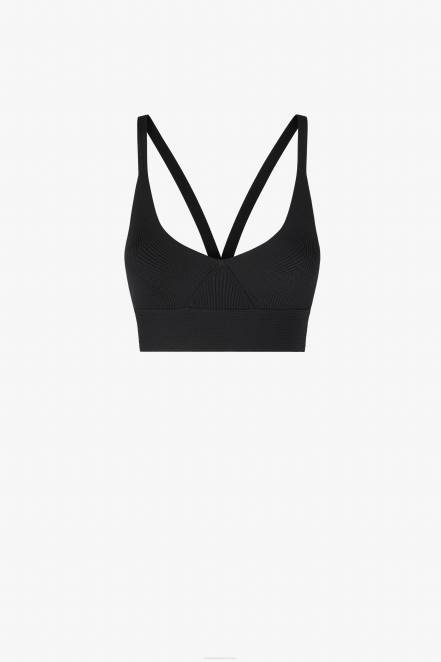 Women Ermanno Scervino Black Knit Crop Top 424R71