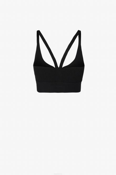 Women Ermanno Scervino Black Knit Crop Top 424R71