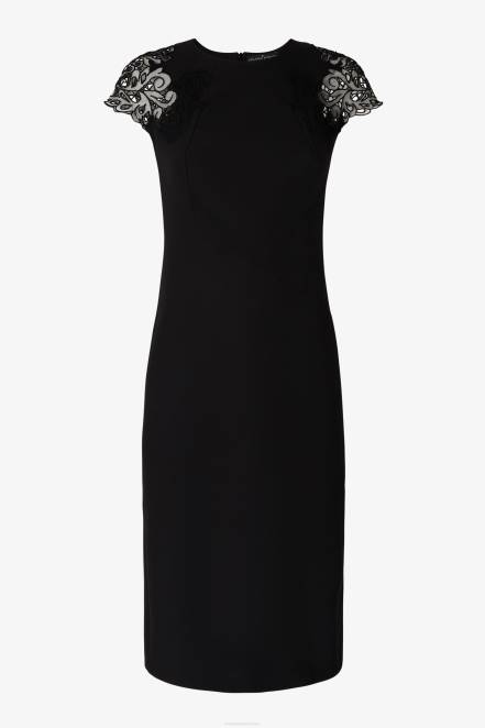 Women Ermanno Scervino Black Lace-Detailed Sheath Dress 424R7