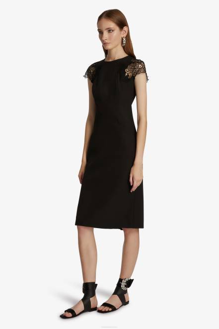 Women Ermanno Scervino Black Lace-Detailed Sheath Dress 424R7