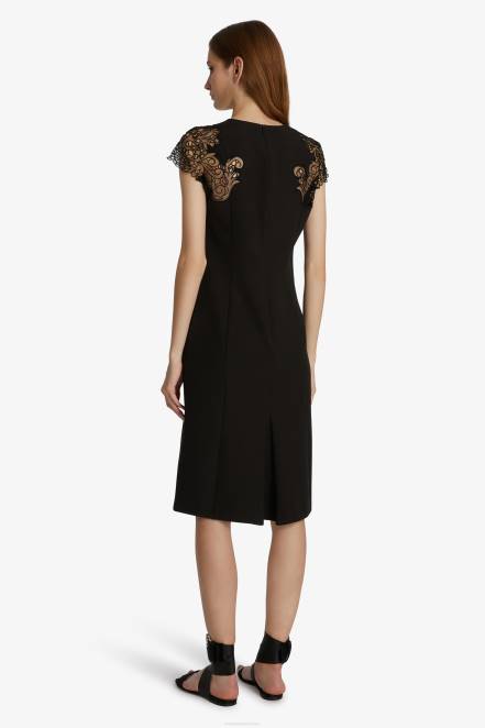Women Ermanno Scervino Black Lace-Detailed Sheath Dress 424R7