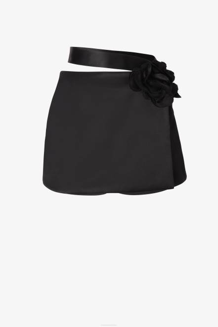 Women Ermanno Scervino Black Rose-Detailed Culottes 424R103