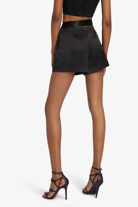 Women Ermanno Scervino Black Rose-Detailed Culottes 424R103