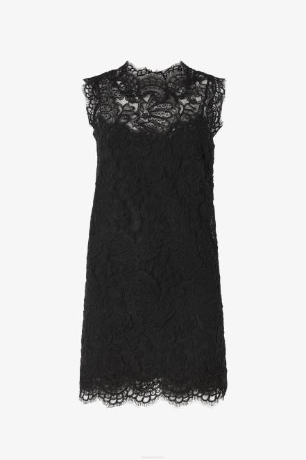 Women Ermanno Scervino Black Short Lace Dress 424R5
