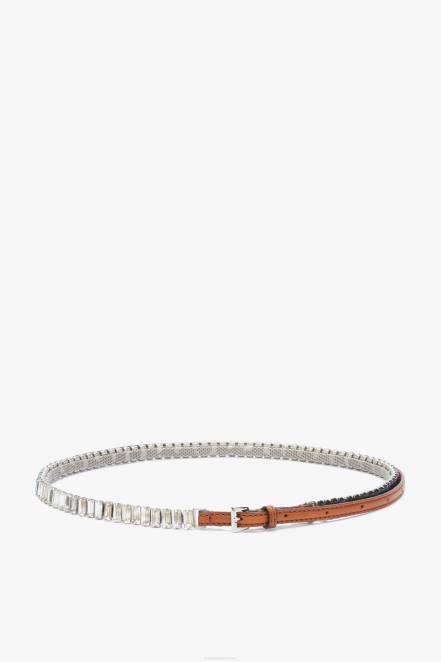 Women Ermanno Scervino Blue Baguette Crystal-Adorned Belt 424R198