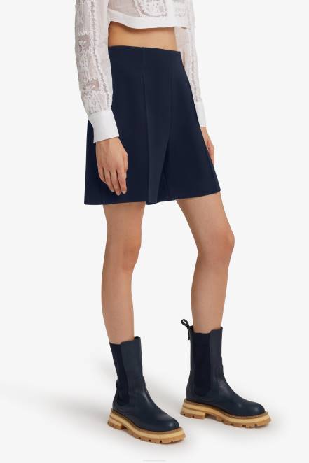 Women Ermanno Scervino Blue Cady Bermuda Shorts 424R116