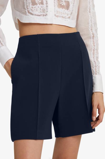 Women Ermanno Scervino Blue Cady Bermuda Shorts 424R116