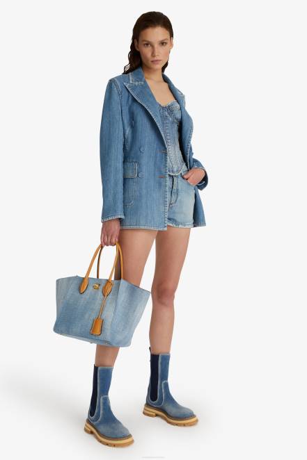 Women Ermanno Scervino Blue Denim Jacket 424R22