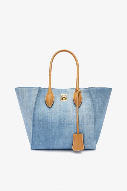 Women Ermanno Scervino Blue Denim Maggie Bag 424R149