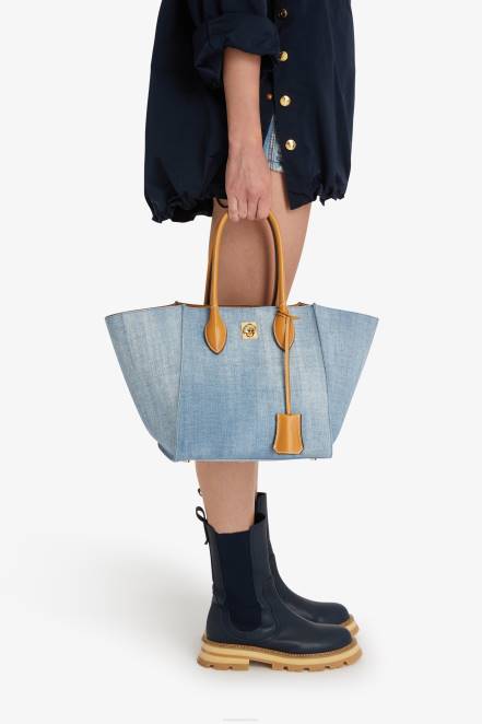 Women Ermanno Scervino Blue Denim Maggie Bag 424R149