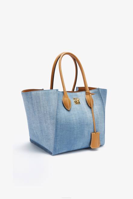 Women Ermanno Scervino Blue Denim Maggie Bag 424R149