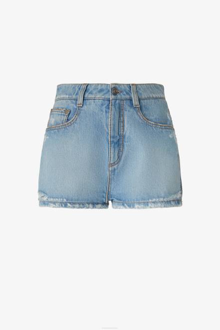 Women Ermanno Scervino Blue Denim Shorts 424R112