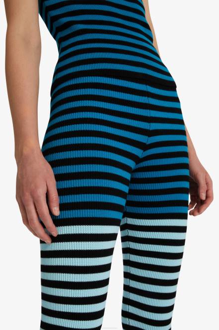 Women Ermanno Scervino Blue Knitted Flared Trousers 424R119