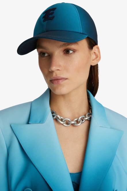 Women Ermanno Scervino Blue Nuanced Baseball Cap 424R203