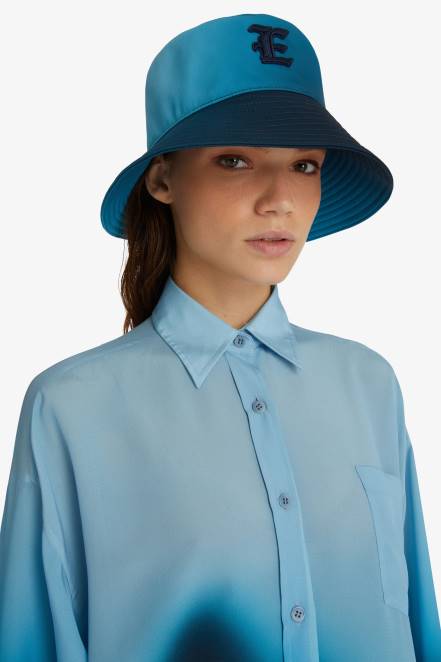 Women Ermanno Scervino Blue Nuanced Bucket Hat 424R202