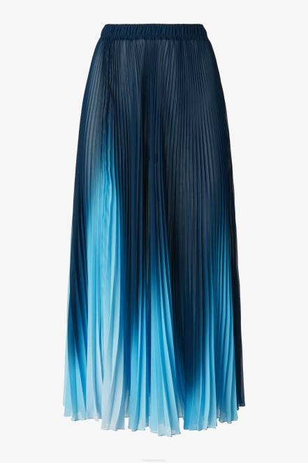 Women Ermanno Scervino Blue Pleated Midi Skirt 424R132