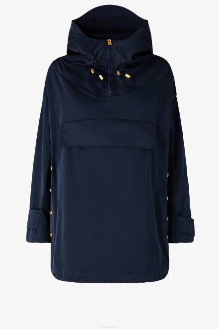 Women Ermanno Scervino Blue Technical Duchesse Windbreaker Jacket 424R30