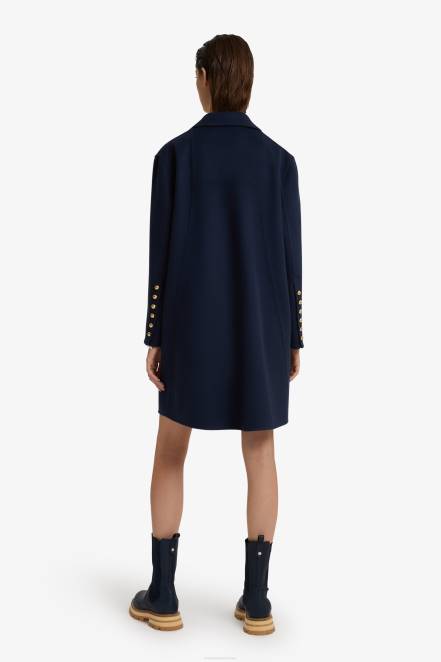 Women Ermanno Scervino Blue Woollen Cloth Coat 424R40
