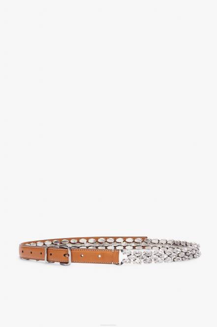 Women Ermanno Scervino Brown Crystal Belt 424R194