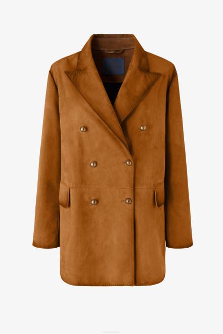 Women Ermanno Scervino Brown Nuanced Suede Jacket 424R37