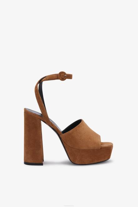 Women Ermanno Scervino Brown Platform Sandals 424R170