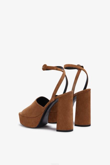 Women Ermanno Scervino Brown Platform Sandals 424R170