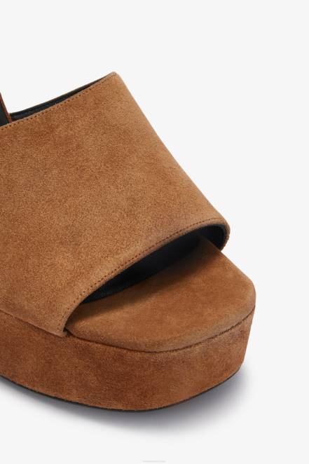 Women Ermanno Scervino Brown Platform Sandals 424R170