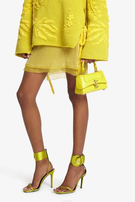 Women Ermanno Scervino Giallo Crocodile Bowling Bag With Logo 424R141