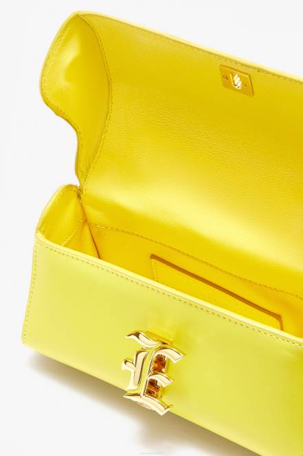 Women Ermanno Scervino Giallo Crocodile Bowling Bag With Logo 424R141