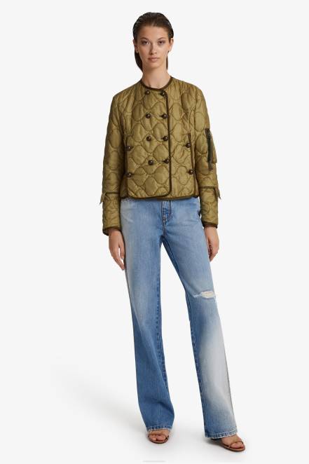 Women Ermanno Scervino Green Lightweight Padded Jacket 424R18
