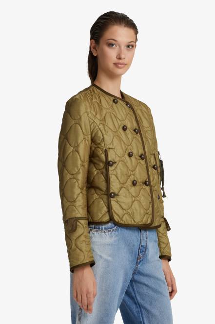 Women Ermanno Scervino Green Lightweight Padded Jacket 424R18
