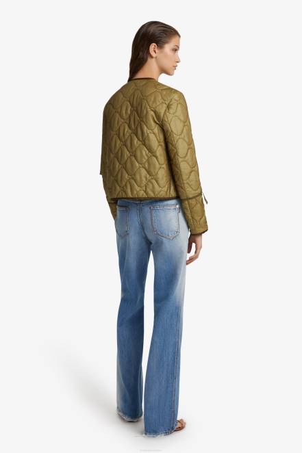 Women Ermanno Scervino Green Lightweight Padded Jacket 424R18