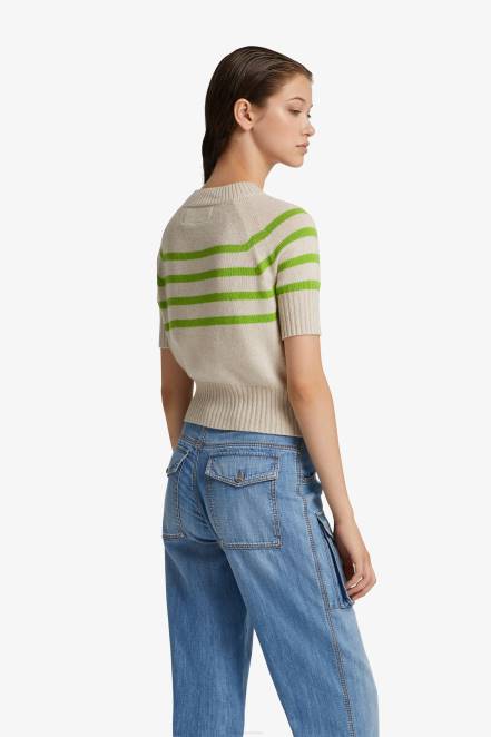 Women Ermanno Scervino Green Recycled Yarn T-Shirt 424R60
