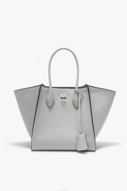Women Ermanno Scervino Grigio Hammered Calfskin Maggie Bag 424R152