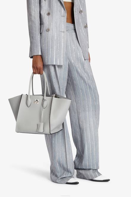 Women Ermanno Scervino Grigio Hammered Calfskin Maggie Bag 424R152