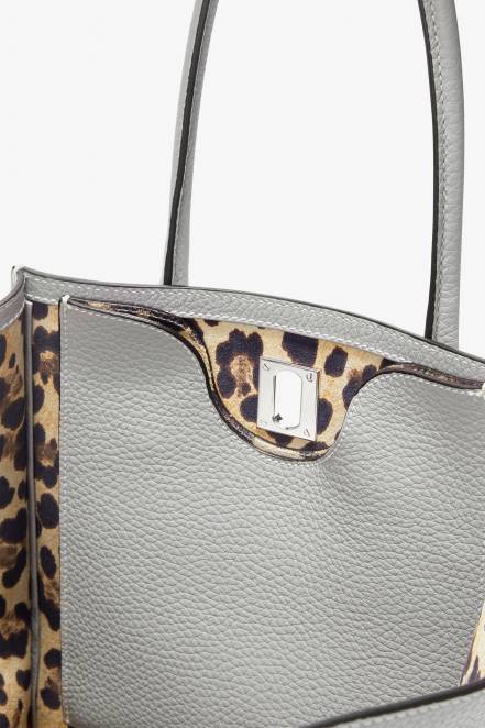 Women Ermanno Scervino Grigio Hammered Calfskin Maggie Bag 424R152