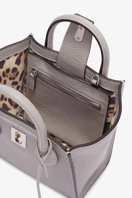 Women Ermanno Scervino Grigio Hammered Calfskin Mini Maggie Bag 424R153